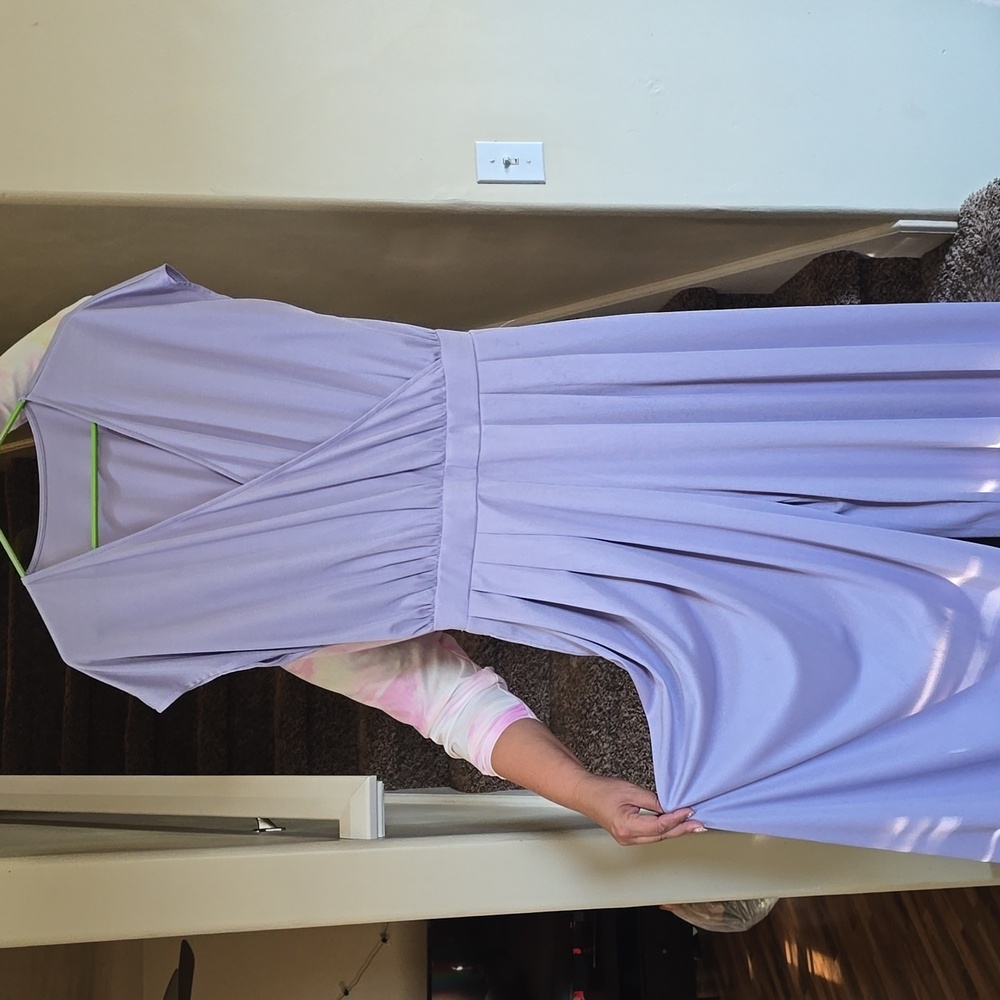 Halara Elegant Lavender Wrap Jumpsuit